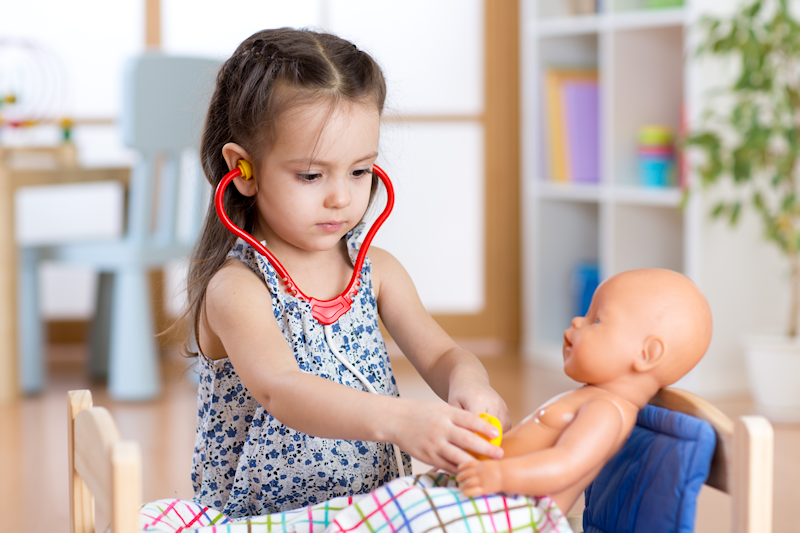 Girl playing Doctor